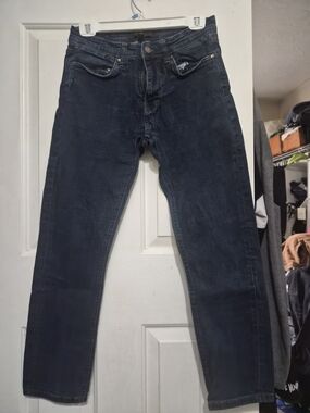 Classic Men's Dark Blue Jeans